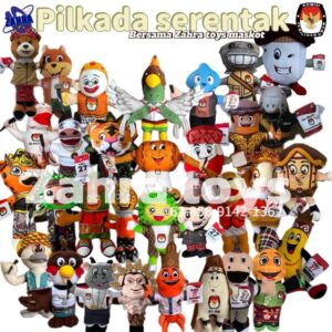 ZAHRA TOYS Boneka Maskot KPU/Instansi Pemerintah 20CM (free costum)