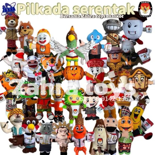 ZAHRA TOYS Boneka Maskot KPU/Instansi Pemerintah 20CM (free costum)